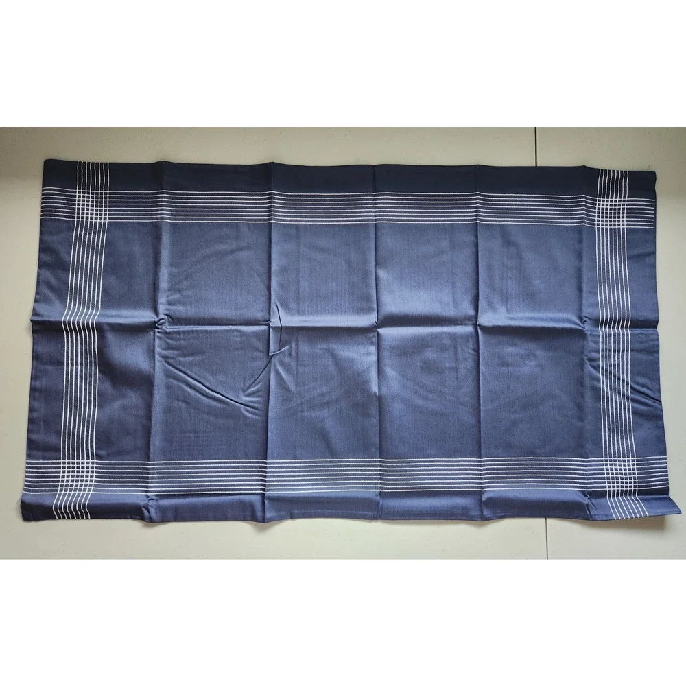 New Frette 2 Pc Set Porto Cotton King Shams Navy Sham Embroidery #02
